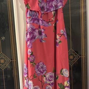 New York & Company Pink One Shoulder Sundress